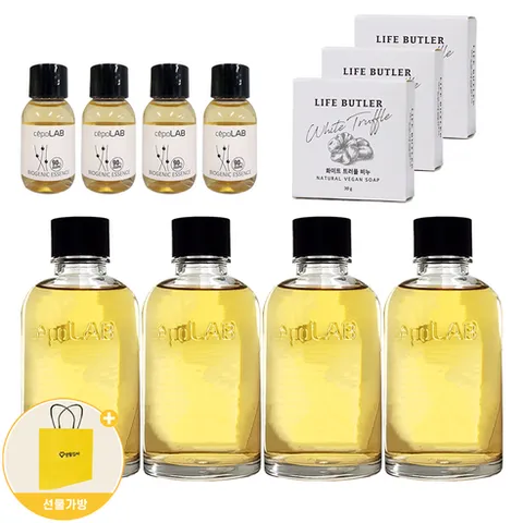 세포랩 바이오제닉 에센스 155ml x 4 + 30ml x 4 + 트러플 비건솝 x 3 + 선물가방, 1세트, 생활집사선물가방