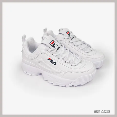 [백화점매장 정품출고] 필라 휠라 남녀공용 운동화 디스럽터2 커플 어글리 슈즈