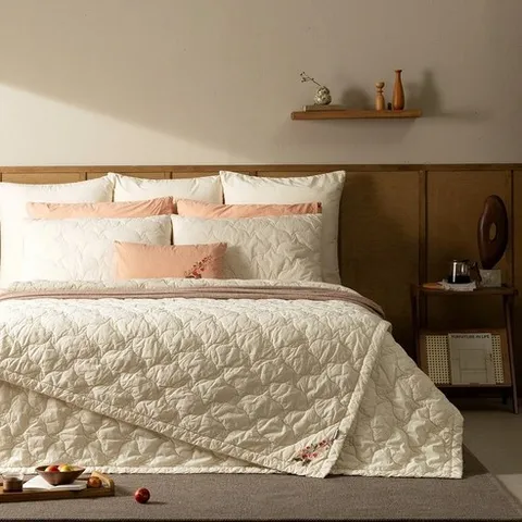 [공식판매처] 박술녀 호주산 도톰 양모100% 순면 이불 겸 패드2장 (작품명 연모) / 국내생산 / 빠른배송 / 선물추천 / 선착순특가