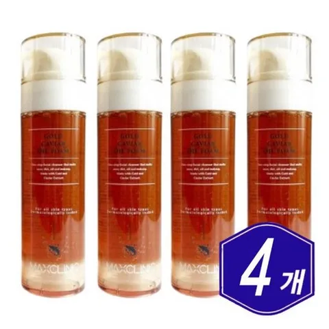 뷰티관리 맥스클리닉 골드 캐비어 오일폼 클렌저 110g x 4개 대용량 폼클렌징 세안 클렌져 7270772, *
