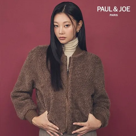 폴앤조 25FW 호주산 컬링 양모100 블루종 자켓