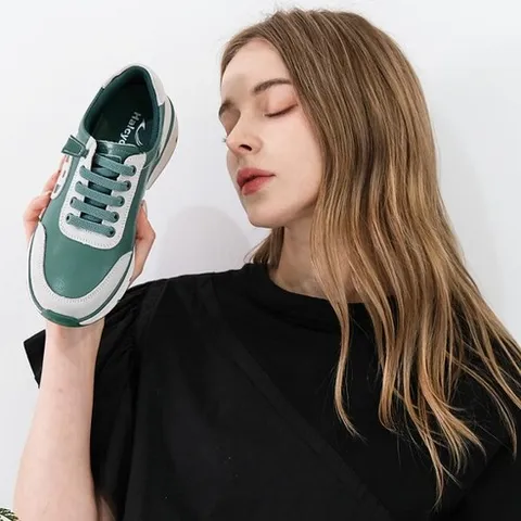 헬시온 하퍼 소가죽 밴딩 스니커즈 4.5cm