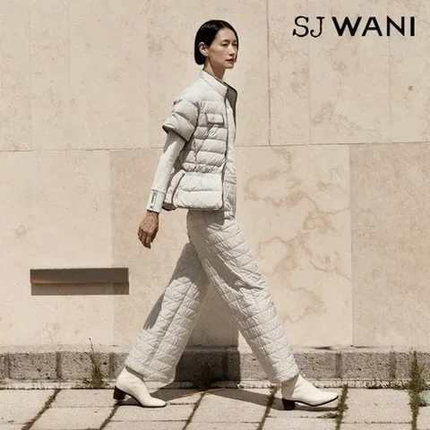 SJ와니 25FW 퀼티드 와이드 팬츠 1종(골프)