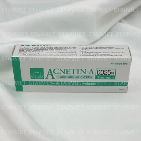 Acnetin A 크림 시카 케어 크림 레틴A 0.025% 10g (태국 약국) 데이크림, 1개