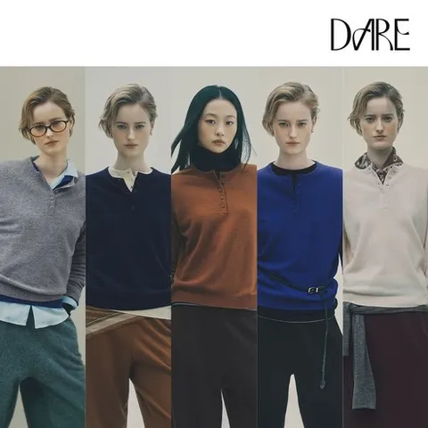 [아쇼라]디아레 화이트캐시 100 헨리넥 니트 1종