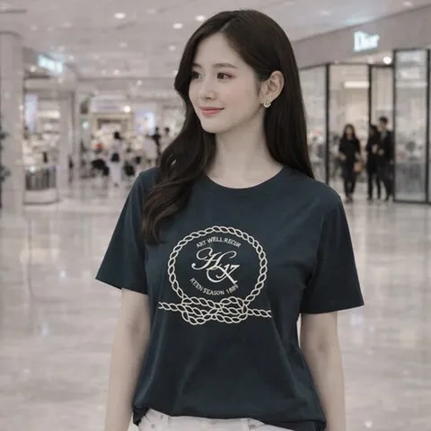 마르조 마르조 1종 블루종 아트웍 티블라우스_KCMFT007