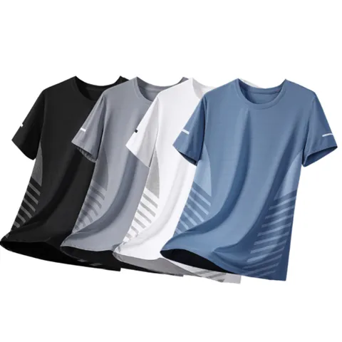 하바우 배색 남자 스포츠 아이스 쿨 드라이 반팔 티셔츠 4종 세트