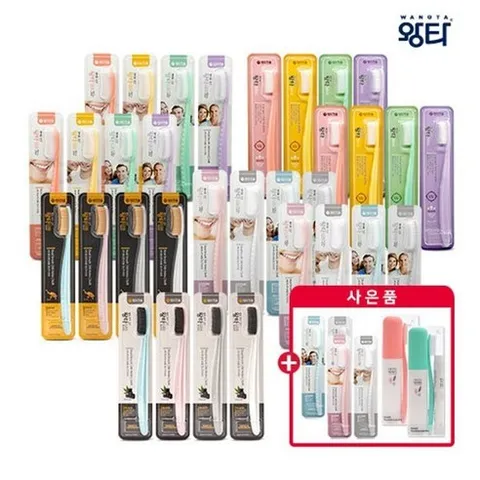 물가안정패키지 백선생 왕타칫솔 32개 +스톤화이트 칫솔 4개 + 여행용칫솔세트 2개 더, 1세트
