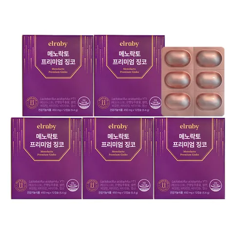 최신상 메노락토 프리미엄 징코 갱년기유산균 YT1 60일 휴온스 박미선 유산균, 5개, 5.4g