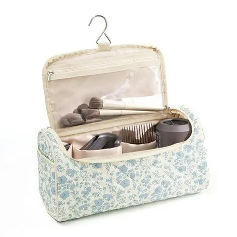 ANKICK 다이슨 에어랩 컴플리트 스타일러 및 부속품과 호환되는 여행용 케이스 Coquette 휴대용 헤어 드라이어 가방 정리함 블루 플로럴. 미적, Blue Floral