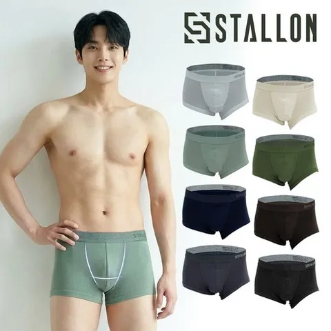 라쉬반 실속형 스텔론 H분리 나무소재 남성팬티 8종 세트