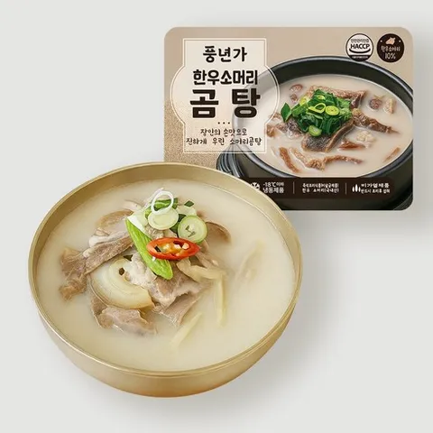 [갓성비] 대용량 풍년가 한우소머리곰탕, 6개, 1kg