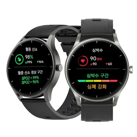 PEJE 정품 프로 GPS 스포츠 헬스 모니터 블루투스 스마트워치 ZW02 ZL50J, 검정색, 4.9cm, GPS + 블루투스