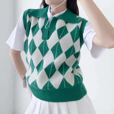 여성골프조끼 빅사이즈 여자골프웨어 니트골프조끼