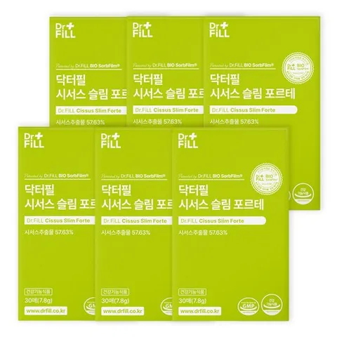 닥터필 시서스 슬림 포르테 식약청인증 30P, 6박스, 7.8g