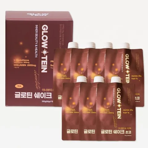 글로틴 단백질 쉐이크 초코 프로틴 콜라겐 글루타치온, 7개, 50g