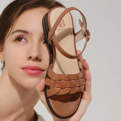 브루마스 로우 소가죽 한국 자체제작 여름 샌들