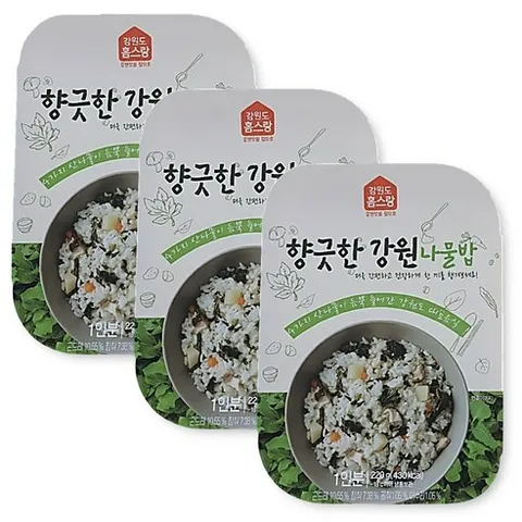 홈스랑 향긋한 강원나물밥 다이어트도시락 식이섬유 10팩 3박스