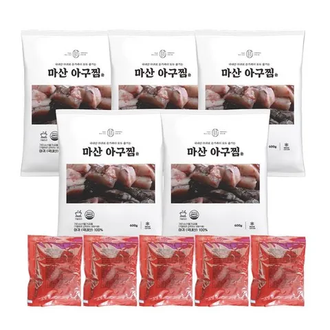 [국내산] 마산 아구찜용 아귀 ( 아귀 600g + 소스증정 ) * 5세트, 1개