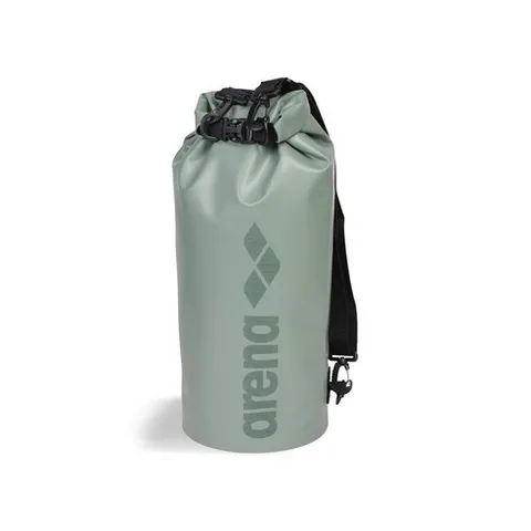 [100%정품] ARENA 유니 성인 빅 로고 드라이백 튼튼한 롤 탑 방수 백팩 해변 수영장 야외 활동 드라이 보관 가방 20L 제이드/모노그램, 15 Liters, 세이지 그린/망그로비아