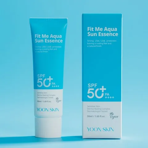 윤스킨 핏미 아쿠아 선에센스 썬크림 비건인증 3중 기능성, 1개, 50ml