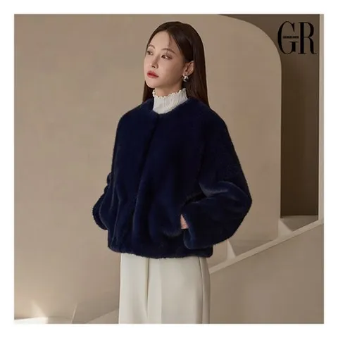 조르쥬 레쉬 25FW Faux 밍크 하프 자켓