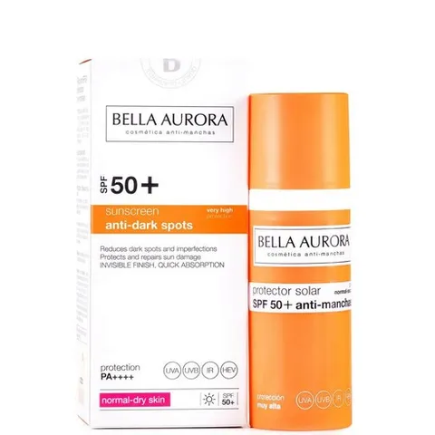 Bella Aurora 벨라오로라 안티 다크 스팟 선스크린 SPF50+ 노멀 드라이 스킨 50ml, 1개