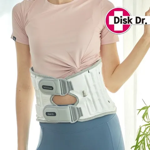 디스크닥터 공식 원터치 S 의료용 허리 견인 치료 도움주는 국내생산 의료기기 공기주입식 허리보호대, 1개