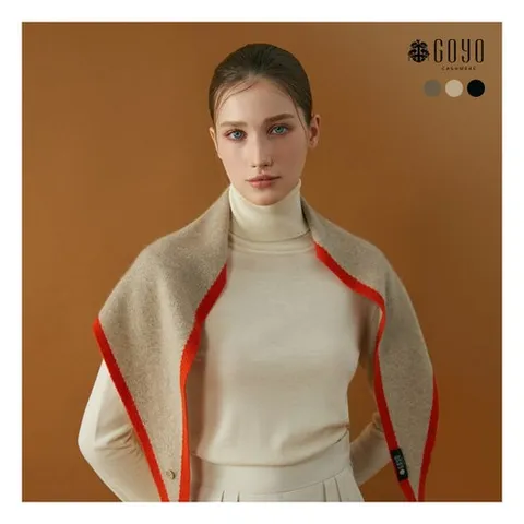 [고요] (24FW) 캐시미어100 니트 머플러