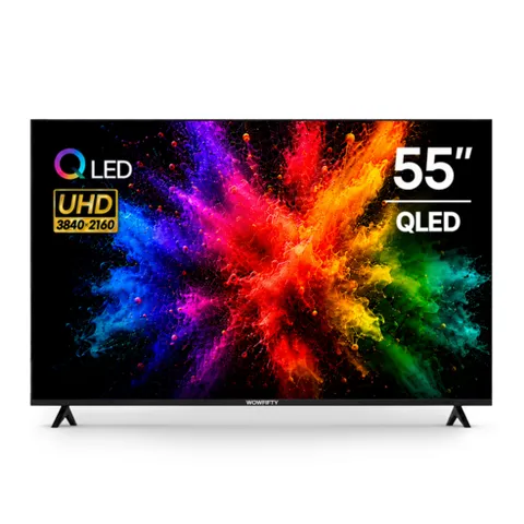 와우피프티 4K UHD QLED 스마트TV, 55UHD-QS, 고객직접설치, 스탠드형, 139cm(55인치)