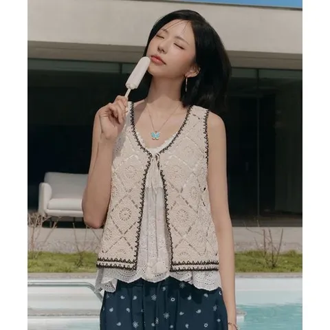 더엣지 theatg 26SS 데이즈데이즈콜라보 크로셰 자수 베스트