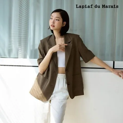 라삐아프 25SS 린넨 하프슬리브 재킷