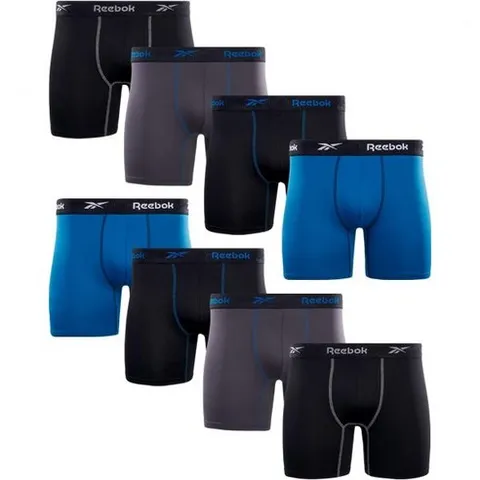 리복 남성 액 속옷 - 스포츠 소프트 퍼포먼스 복서 브리프 (8팩) 드로즈 444273