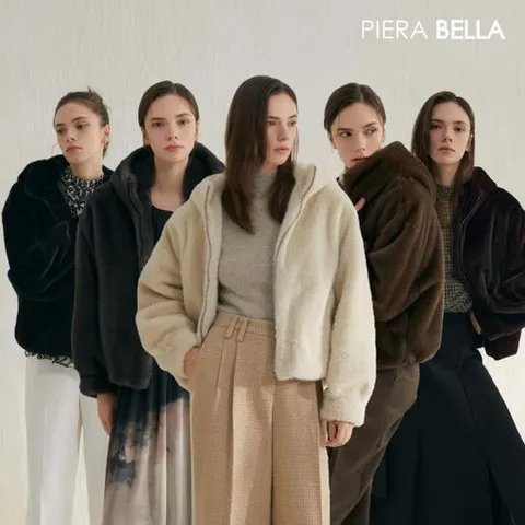 피에라벨라 2024 F/W faux 퍼 후드 재킷