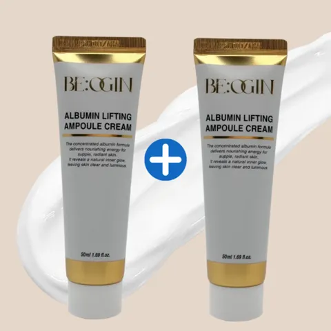비오진 알부민 리프팅 앰플 크림 탄력 단백질 크림+휴대용거울증정, 2개, 50ml