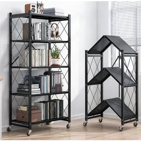 원터치 철제 폴딩선반 TV 홈쇼핑 완판 3초 접이식 수납 선반 3단 4단 5단, 화이트5단, 1개