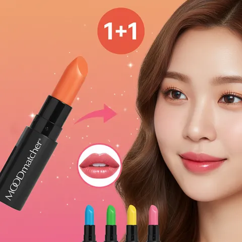 무드매쳐 변색 반전 립스틱 1+1 듀오 촉촉 컬러체인, 오렌지, 1개