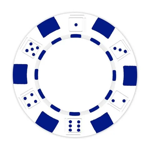 다빈치 100 클레이 복합 주사위 스트라이프 11.5그램 포커 칩 직접 UV 또는 핫 스탬핑을 위한 블랭크 핑크 칩(핑크), White, 1개