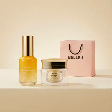 [쇼핑백 증정] 벨르제이 다이아샷 앰플 다이아 크림 스킨케어 세트, 1세트