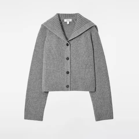 코스 세일러 울 칼라 가디건 울가디건 울자켓 니트가디건