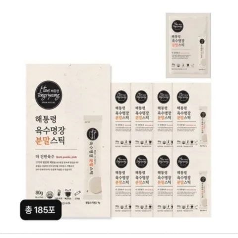 해통령육수명장더 진한 육수분말스틱(총) 80g, 185개