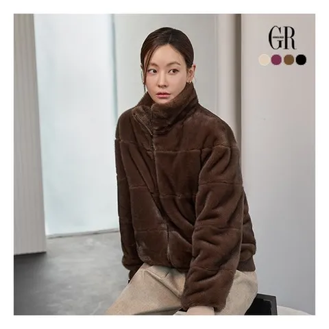 [조르쥬 레쉬] ○25FW 리버시블 Faux 밍크 구스 다운 자켓