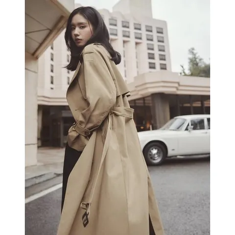 셀렙샵에디션 오버핏 트렌치 코트 939042, 마젠타/55