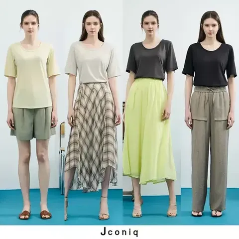 [J CONIQ] 제이코닉 프렌치린넨 블렌딩 티블라우스 4종