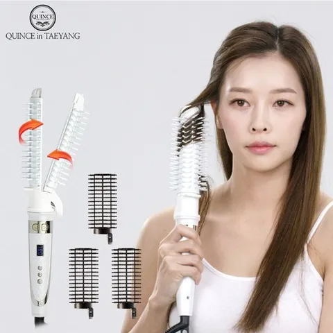 퀸스IN태양 오토롤링 브러쉬고데기 시즌2+헤어롤3개 자동회전 뽕 뿌리볼륨 매직 볼륨웨이브 판고데기 헤어롤탈착 봉고데기사용가능 해외겸용