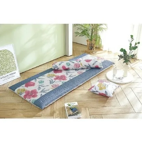 (빅)홈수방인견 활용만점요매트+바디필로우 (싱글)34379139, 블루(플라워)