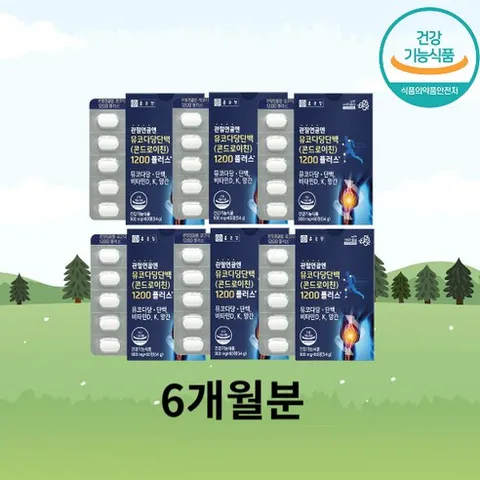 종근당 뮤코다당단백 관절연골 콘드로이친1200 60정 6개월분, 6개