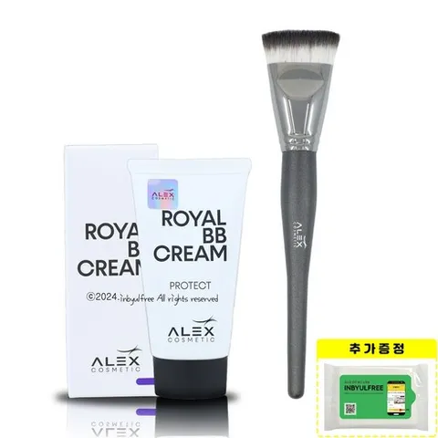 알렉스 로얄비비크림 30ml 리뉴얼 로열BB크림 + 전용브러쉬 + 인별프리 물티슈 10매, 1개, 30ml+물티슈 10매+브러쉬
