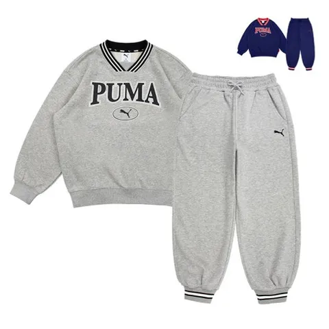 푸마 PUMA KIDS 바시티 맨투맨 세트_PK51OS304 5008330337 260272