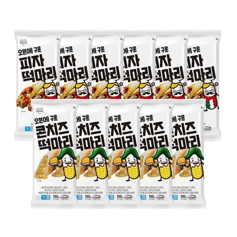 로뎀푸드 서울마님 떡마리SET (피자6+콘치즈5) 2세트 이상 구매 시 사은품 [MA007], 100g, 11개